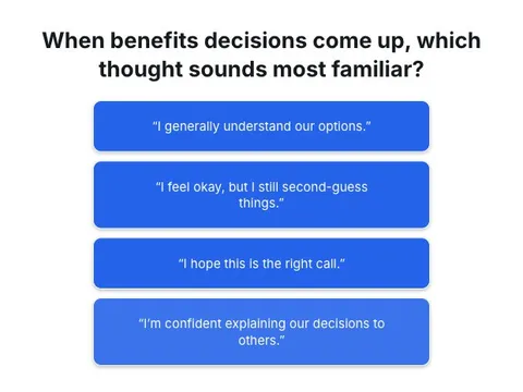 A question from the quiz with four answer choices