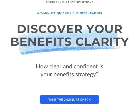 The opening screen of the Benefits Clarity Check quiz